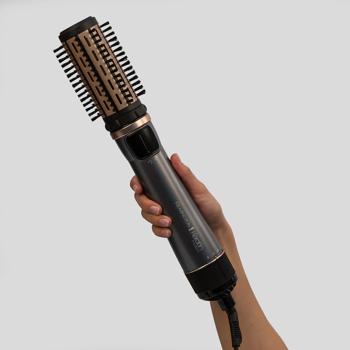 Remington suszarko-lokówka obrotowa, keratynowa z olejkiem z migdałów, 2 szczotki, 2 klipsy do włosów i końcówka do unoszenia włosów, zimny nawiew, moc 1000W, Keratin Protect AS8811