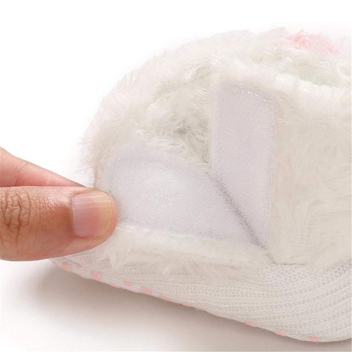 Przytulne polarowe buciki dziecięce z bawełnianą podszewką, antypoślizgowe i miękkie podeszwy buty dla noworodka 0-18 miesięcy skarpety buty unisex kapcie dziecięce zimowe ciepłe buty