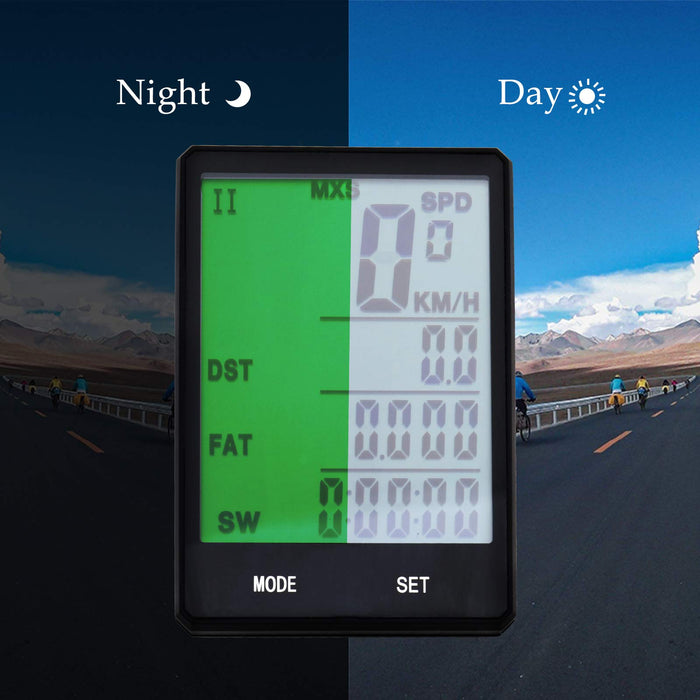 YINETTECH Wodoodporny komputer rowerowy bezprzewodowy i przewodowy rower MTB na zewnątrz kolarstwo kilometer stoper prędkościomierz zegarek LCD wskaźnik cyfrowy