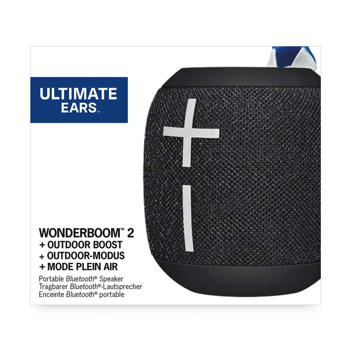 Ultimate Ears Wonderboom 2, Głośniki przenośne Bluetooth, Czas pracy na bateriach 13h, IP67 - Czarny