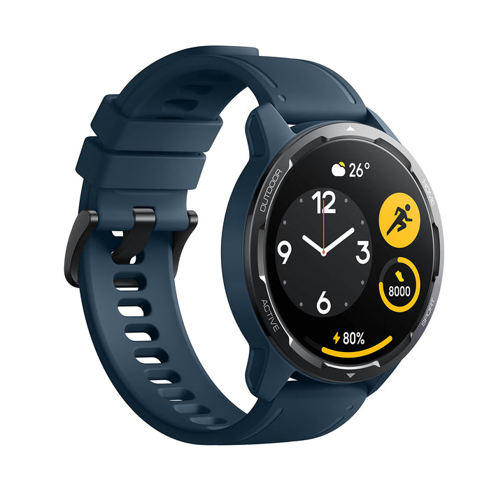 Xiaomi Watch S1 Active Ocean Blue + kabel USB-C 1 m, biały, AMOLED HD 1,43 cala, obsługuje do 19 profesjonalnych trybów treningowych, zintegrowany NFC, wodoodporność, Ocean Blue (Niebieski)