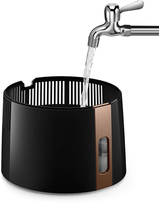 Philips HU3918/10 nawilżacz powietrza serii 3000 (do 45 m², higieniczna technologia NanoCloud, cichy tryb nocny, automatyczny zbiornik na wodę), czarny