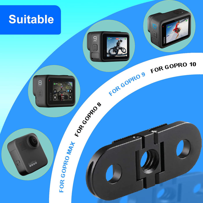 Zapasowe składane palce do Gopro HERO10/9/8 Black/MAX - uchwyt adaptera magnetycznego SRUIM z portem złącza statywu 1/4 do akcesoriów GoPro