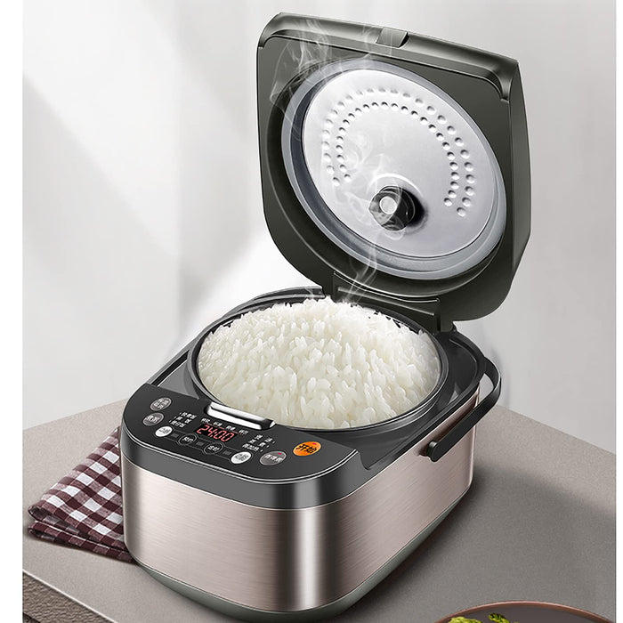Ryżowar o dużej pojemności 4 l, inteligentne spotkanie, domowy szybkowar do ryżu o dużej pojemności, podwójne zastosowanie do gotowania zupy i ryżu, dla 2-6 osób