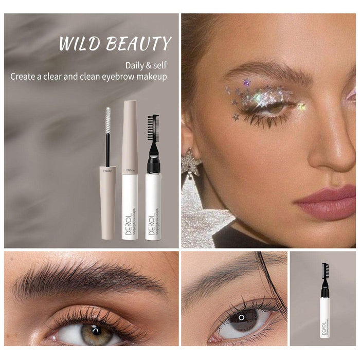 Krem do stylizacji brwi z podwójną końcówką,Mleczny żel do brwi - Podwójnie zakończony trwały balsam do makijażu brwi, wodoodporny i odporny na pot, naturalny stylizacja brwi Beauty Eyebrow Dewu