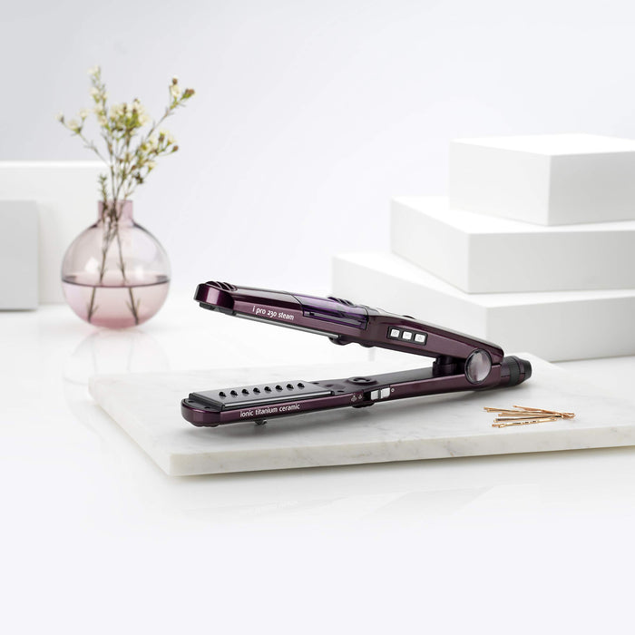 BaByliss I-Pro 230 Steam Prostownica do włosów z technologią Shine Boosting dla idealnie prostych włosów