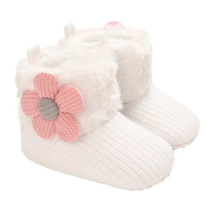 Przytulne polarowe buciki dziecięce z bawełnianą podszewką, antypoślizgowe i miękkie podeszwy buty dla noworodka 0-18 miesięcy skarpety buty unisex kapcie dziecięce zimowe ciepłe buty