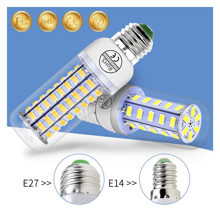 PINGPANG 1. 2 Sztuk E27 LED. Żarówki 22. 0V E14. Żarówka Kukurydziana LED GU10. Lampa 573. 0smd 3W 5W 7W 9W 12W 15W Bombillas Świeca Świeca Energia Oszczędzająca Światło