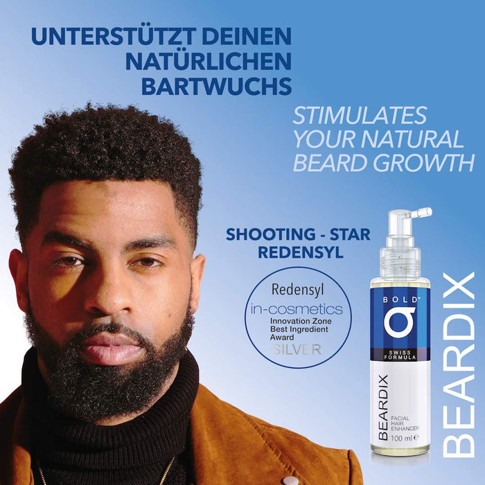 BOLD BEARDIX - Środek do zarostu z redensyl - 100 ml MADE IN GERMANY - dla lepszego wzrostu brody