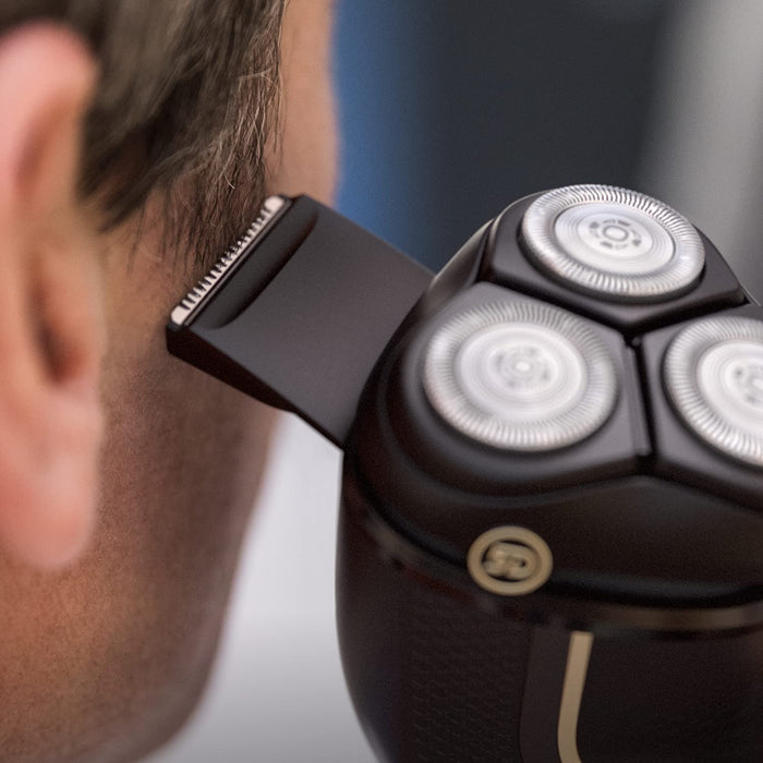 Philips seria 3000 Golarka elektryczna, do golenia na sucho i mokro, Głowice 5D Pivot i Flex, Golenie na mokro lub na sucho, Wysuwany trymer, Incl. Etui podróżne, S3333/54
