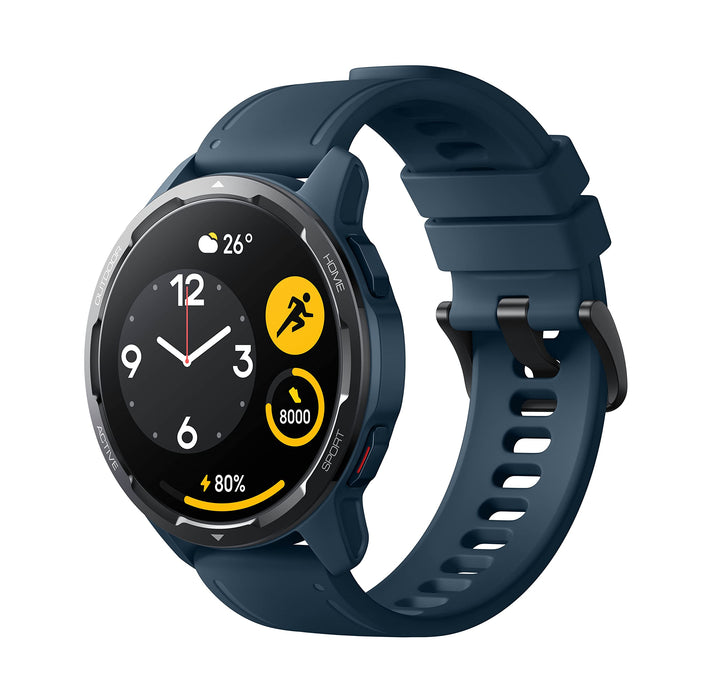 Xiaomi Watch S1 Active Ocean Blue + kabel USB-C 1 m, biały, AMOLED HD 1,43 cala, obsługuje do 19 profesjonalnych trybów treningowych, zintegrowany NFC, wodoodporność, Ocean Blue (Niebieski)