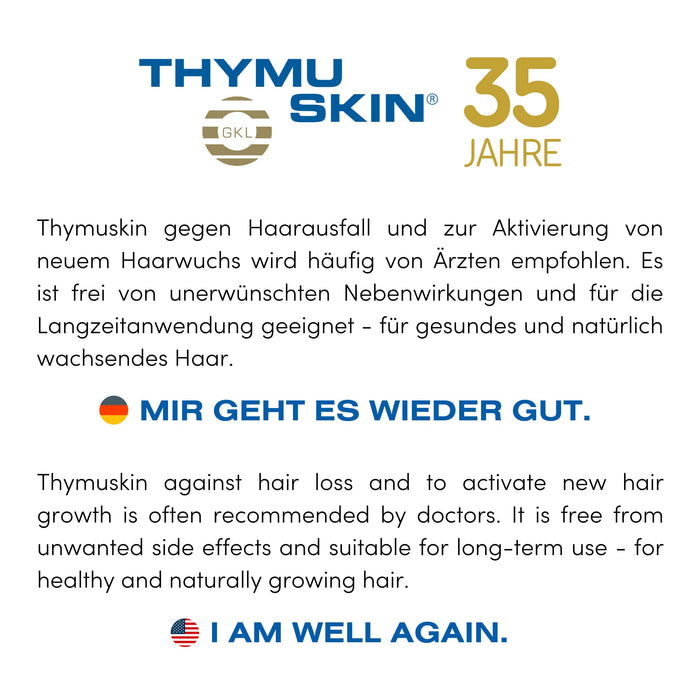 THYMU SKIN GKL Classic Shampoo – środek przeciwko wypadaniu włosów dla kobiet i mężczyzn – aktywuje nowy wzrost włosów – potwierdzony badaniami klinicznymi, brak skutków ubocznych, 200 ml