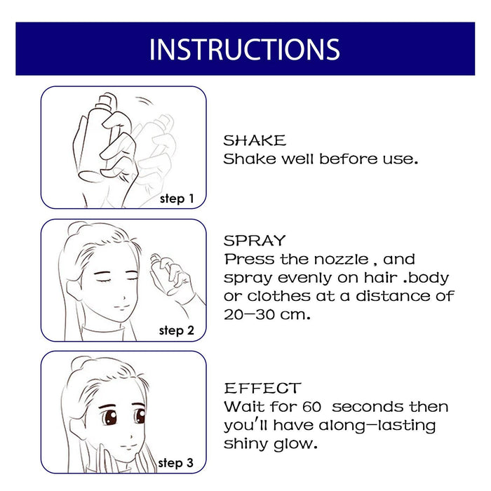 10 Pcs Nabłyszczający spray do ciała,Tymczasowy Brokat w Sprayu do Włosów i Ciała | Długotrwały lekki brokat do ciała i twarzy, łatwy do nakładania i usuwania Gimocool