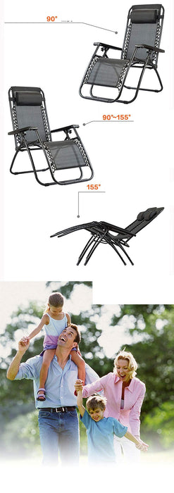Zero Gravity rozkładane, leżaki składane łóżko, Zero Gravity Outdoor rozkładany leżak słoneczny, regulowane rozkładane krzesła tarasowe Składany rozkładany fotel-szary little surprise