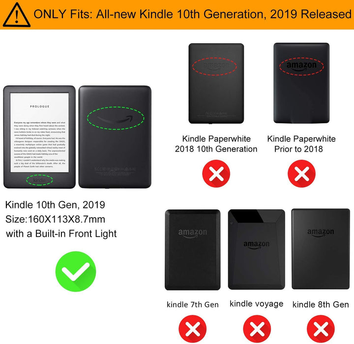 Etui MOKASE Zgodne z Kindle 10.Generacja 2019 (Numer Modelu: J9G29R), Inteligentną Budzenia/Uśpienia Płótno Twardy Pokrowiec Pasuje dla Amazon Kindle 10.Generacji 2019 z Przednim Światłem, Cloth Blue