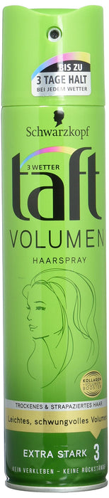 Schwarzkopf 3 Wetter Taft spray do włosów, objętość suchych i zniszczonych włosów, bardzo mocne trzymanie, 3, 250 ml