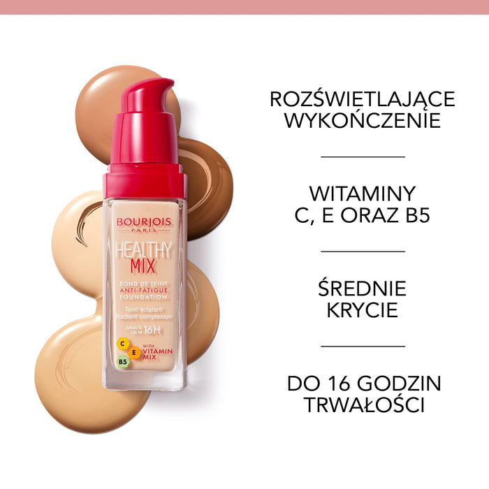 Bourjois Podkład Healthy Mix rozświetlający podkład nawilżający z witaminami nr 51,5 - Rose Vanilla