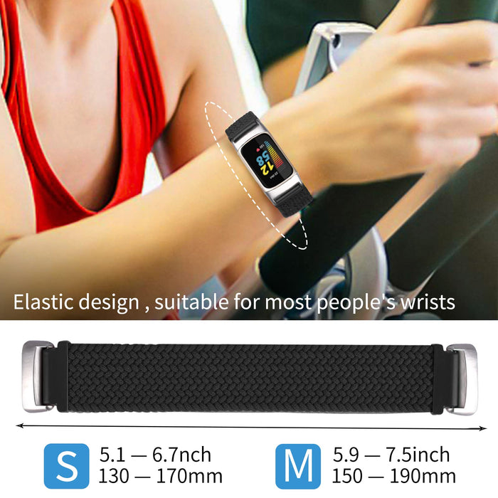 Vozehui Pasek kompatybilny z paskiem Fitbit Charge 5, elastyczny, oddychający, miękki, nylonowy, sportowy, zapasowy pasek do opaski Charge 5 Activity Tracker, sportowy pasek dla kobiet, mężczyzn
