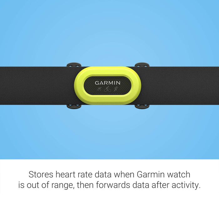 Garmin HRM Pro – pas piersiowy premium do rejestrowania + zapisywania danych dotyczących częstości akcji serca / wydajności biegu, nadajnik ANT+/Bluetooth, zapisuje i wysyła dane również po treningu