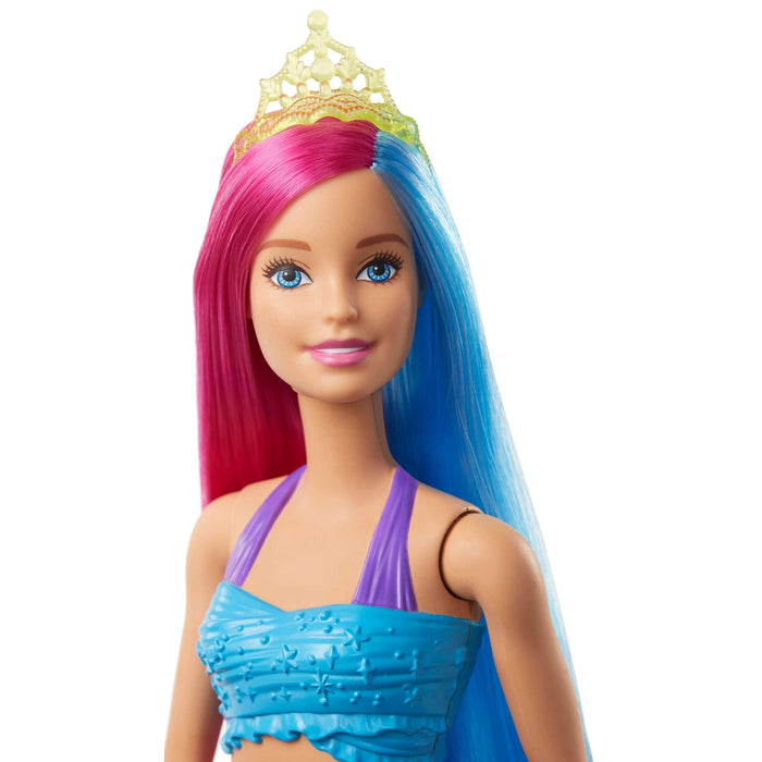 Barbie, Dreamtopia Lalka Syrenka (30 Cm) Z Różowo-Niebieskimi Włosami GJK08