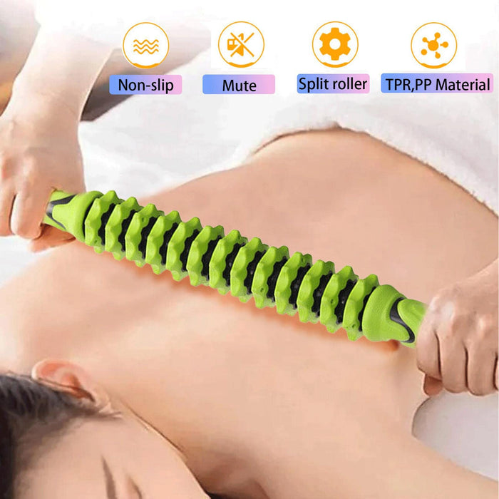 AUTOECHO Wałek do masażu – Muscle Roller Stick dla sportowców – wielofunkcyjny wałek do ciała do redukcji cellulitu i napięcia mięśni, masażer cellulitowy dla kobiet i mężczyzn