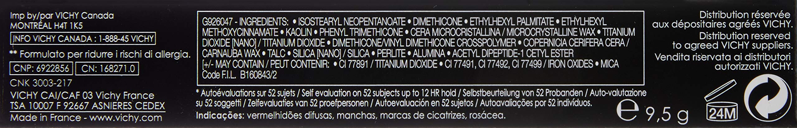 VICHY DERMABLEND krem kompaktowy 25-Nude, 9,5 g