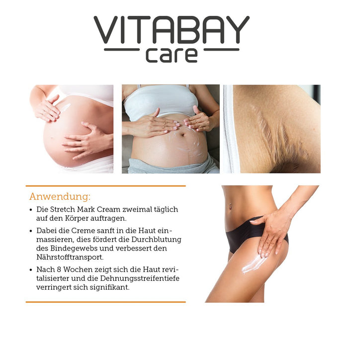 Vitabay Stretch Mark Cream 100 ml • Specjalna pielęgnacja do zapobiegania i łagodzenia rozstępów