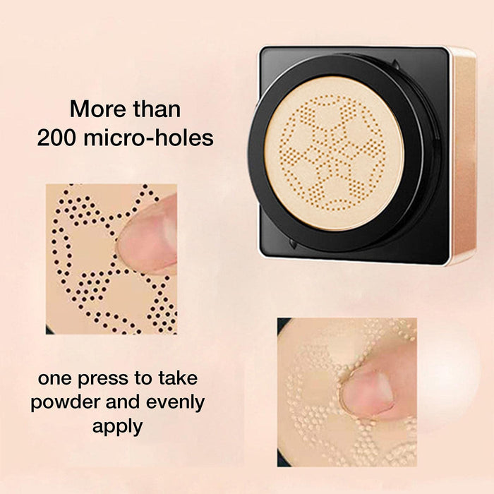 MISOYE Głowa grzybkowa poduszka powietrzna CC, kształt pudełka prezentowego rozjaśnia kolor skóry CC krem BB kremowy, lekki i oddychający pełne pokrycie wodoodporna grzyb głowa poduszka powietrzna BB kremowa wygodna