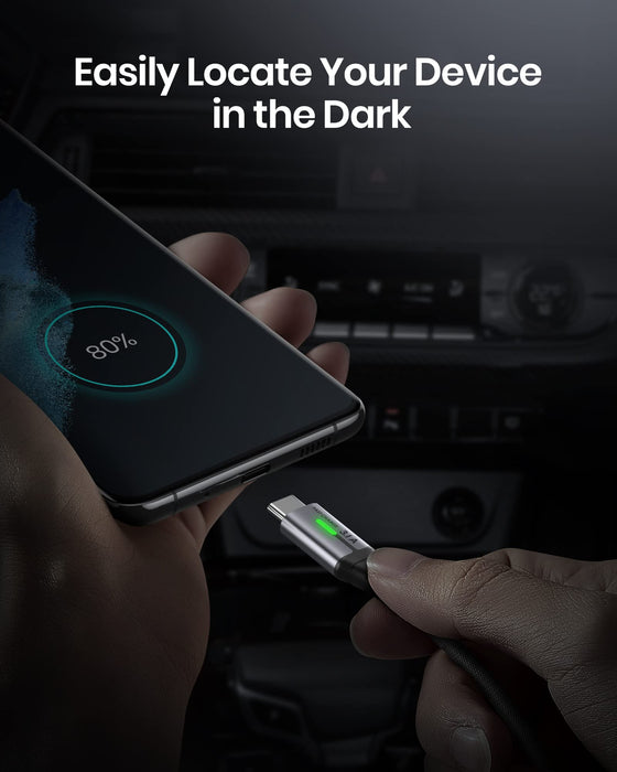 INIU Kabel do ładowania USB C, [5-pak/1+2+2+3M] kabel USB C 3,1 A szybkie ładowanie, stop cynku, nylon pleciony kabel typu C, kabel USB do USB C do Samsung S20 S10 Huawei Xiaomi OnePlus Google LG itp.