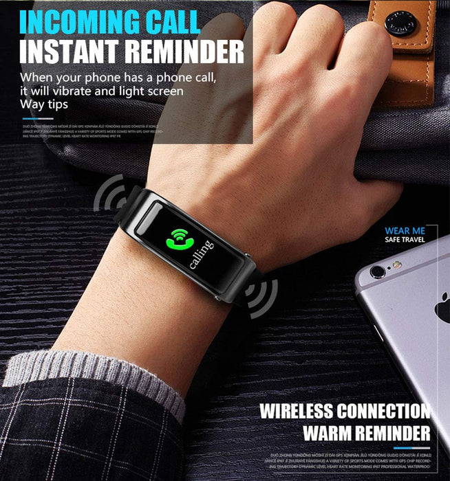 Hozora Inteligentna bransoletka Bluetooth słuchawki 2 w 1, Fitness Tracker TalkBand bransoletka z dzwonieniem odtwarzaczem audio słuchawki tętno kalorie krok krokomierz odległość (czarna)
