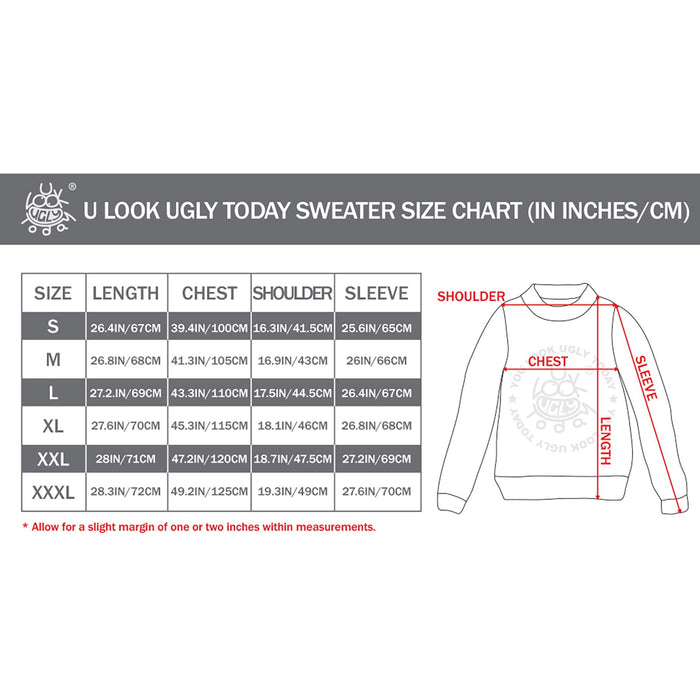 U LOOK UGLY TODAY Unisex męski świąteczny sweter klasyczny renifer Fairisle Boże Narodzenie impreza prezent swetry