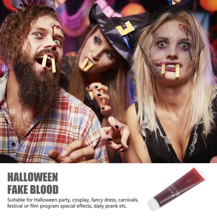 Lurrose 2 Sztuk Makijaż Krwi 30Ml Sztuczna Krew Żel Halloween W Osoczu Farb Do Malowania Twarzy Dla Dla Wampira Duch Zombie Blizny Do Makijażu Wydajność Rekwizyty
