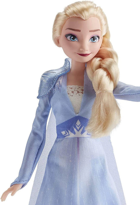 Lalka Elsa z Krainy lodu Disneya z długimi blond włosami i niebieskim strojem przedstawionym w filmie Kraina lodu II, zabawka dla dzieci w wieku od 3 lat