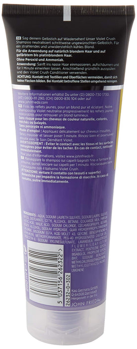 John Frieda Szampon Przeciwdziałający Żółknięciu Włosów - 250 mililitrów