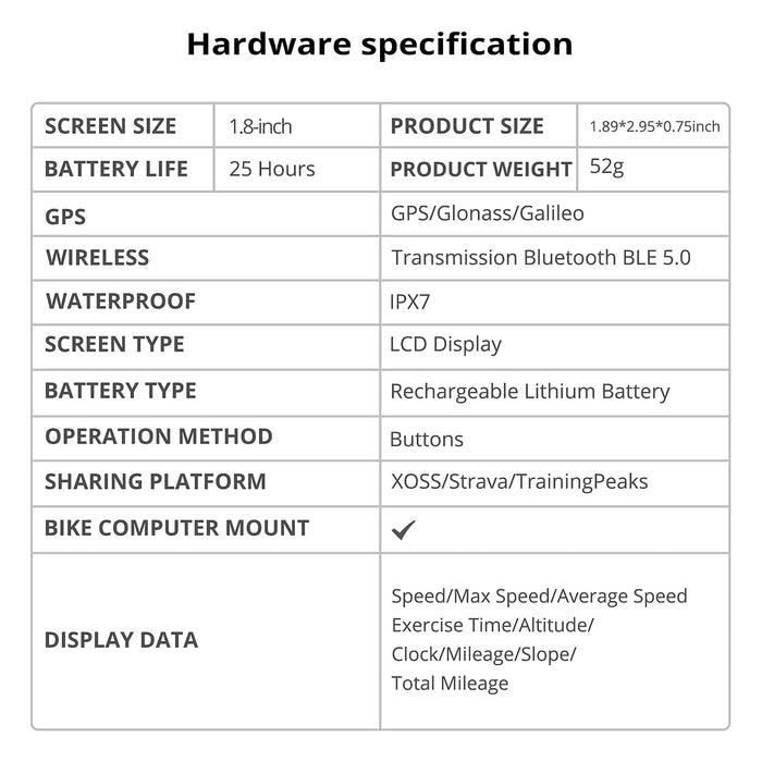 XOSS G GPS komputer rowerowy bezprzewodowy licznik kilometrów, licznik kilometrów, wodoszczelny rower wyścigowy MTB rower Bluetooth