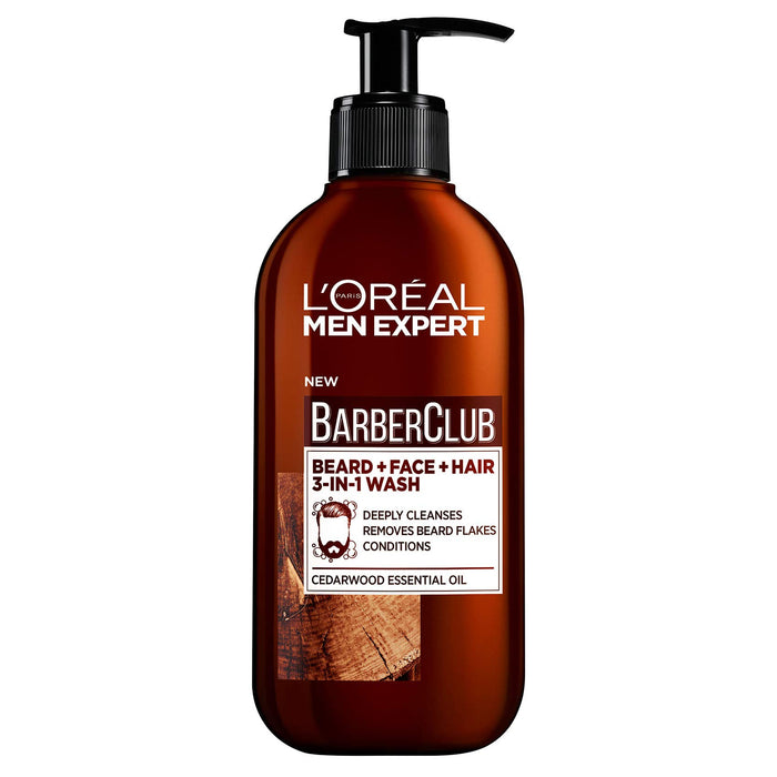 L'Oreal Men Expert Barber Club 3-w-1 Bart, mycie włosów i twarzy, 200 ml