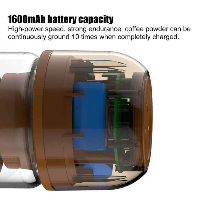 Młynek do kawy, 330ml 2 w 1 Automatyczny Elektryczny USB Akumulator Młynek do kawy Kubek do wyciskania soku Ostrza ze stali nierdzewnej Wyjmowana komora, Młynek do przypraw Małe AGD do kuchni Dom