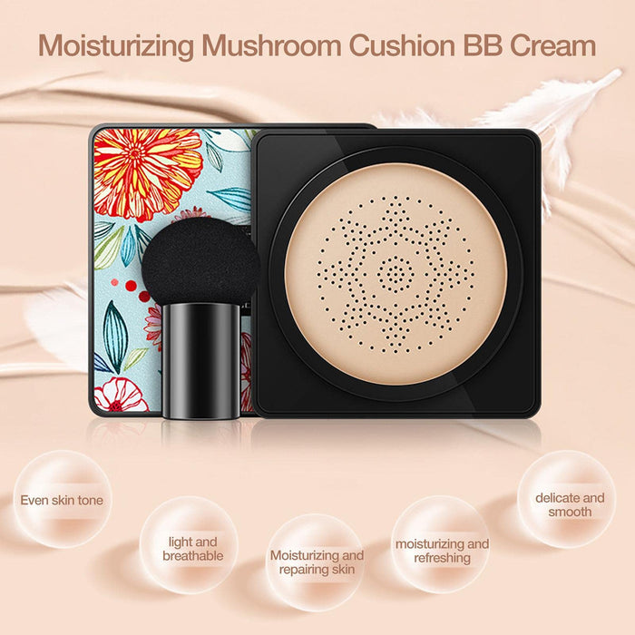 Air Cushion Mushroom Head Foundation | Waterproof Natural BB Cream - Bright BB Cream Long-Lasting, Even Skin Tone (Natural, Ivory_) Daiyanjing