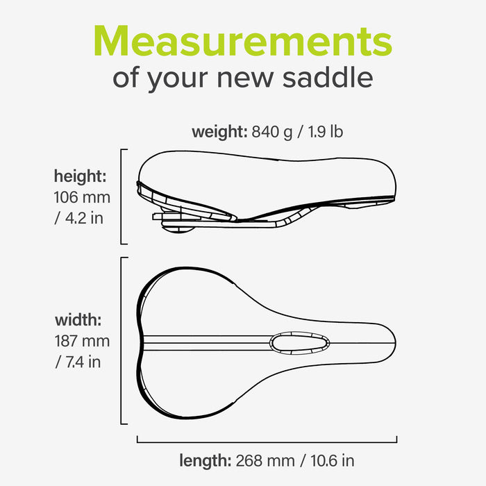 VELMIA Siodełko rowerowe [trekkingowe] Wygodne siodełko rowerowe dla kobiet i mężczyzn, Bike Saddle z ergonomiczną koncepcją 3-strefową i pianką Memory Foam, siodełko rowerowe