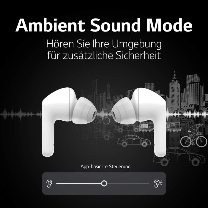 Lg Tone Free Hbs-Fn6 Słuchawki Douszne Bluetooth, Białe Headphones