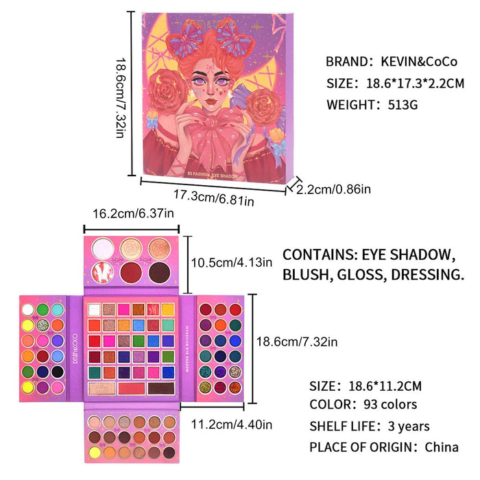 Matowe palety kolorowych cieni do powiek, Matowe Palety Cieni Do Powiek Długotrwałe Silnie Napigmentowane, 93 odcienie wysoce pigmentowane cienie do powiek długotrwały odcień Ylyy