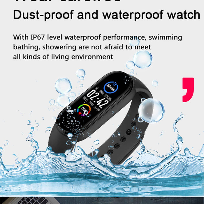 Lerkely Inteligentny Zegarek damski Męski Dziecko IP67Wodoodporna Bransoletka Smartwatch Smartwatch z Krokomierz Sleep Budzik dla Android iO-S