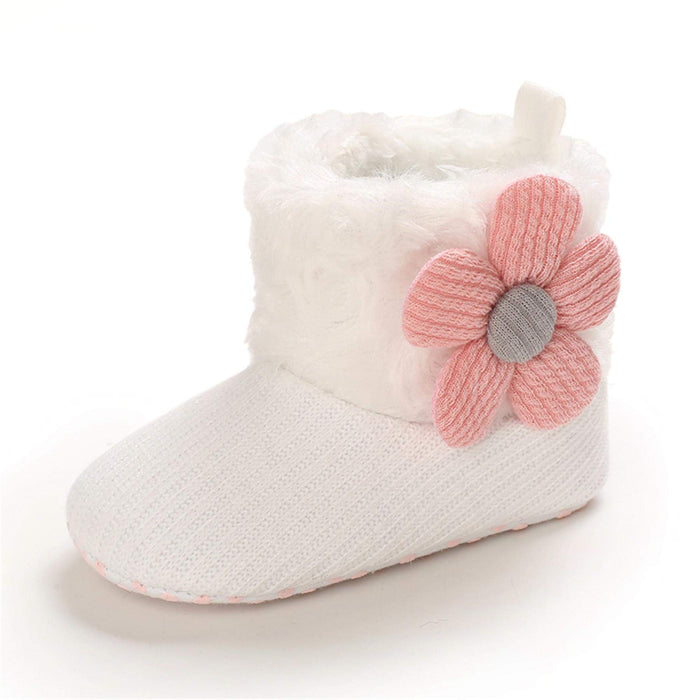 Przytulne polarowe buciki dziecięce z bawełnianą podszewką, antypoślizgowe i miękkie podeszwy buty dla noworodka 0-18 miesięcy skarpety buty unisex kapcie dziecięce zimowe ciepłe buty