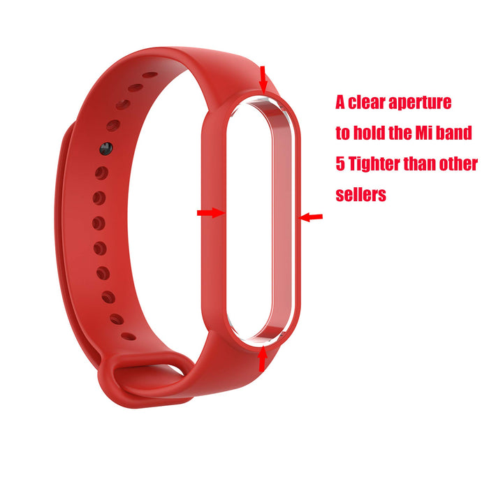MAKACTUA Bransoletka kompatybilna z Xiaomi Mi Band 5, damska, męska, silikonowa, zastępcza bransoletka fitness