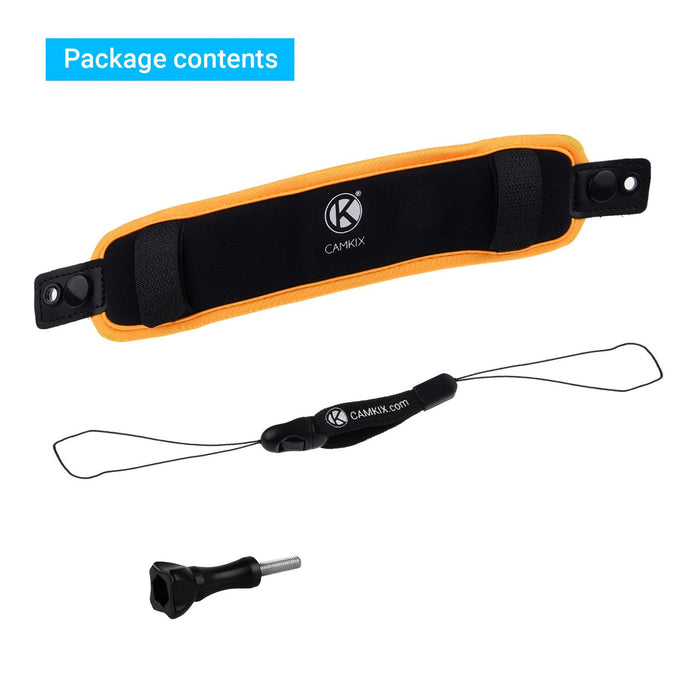 CamKix pływający pasek na nadgarstek 2w1 i opaska na głowę Pływak kompatybilny z GoPro Hero 8, 7, 6, 5, czarny, Session, Hero 4, Session, czarny, srebrny, Session, Hero+LCD, 3+, 3, DJI Osmo Action i inne kamery akcji