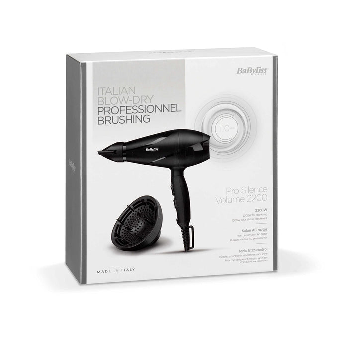 Babyliss 6613DE profesjonalna suszarka do włosów Pro Silence Ionic 2200 W czarna