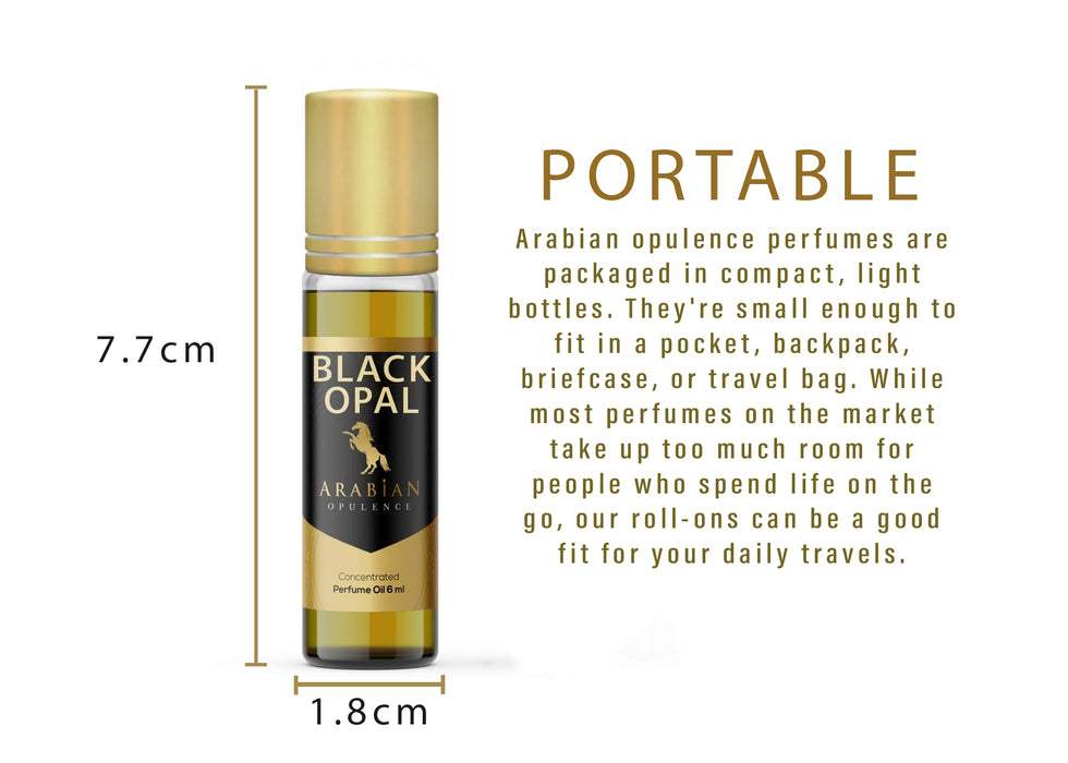 FR49 BLACK OPAL olejek perfumowy dla kobiet. Butelka w rolce 6 ml/15 ml. Obuchód arabski. wanilia/kawa/słodki/ciepły pikantny/biały kwiatowy