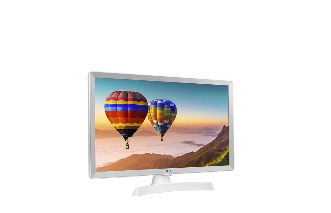 LG - 24TN510S- WZ - Monitor Smart TV da 60 cm (24") con schermo LED HD (1366 x 768, 16:9, DVB-T2/C/S2, WiFi, Miracast, 10 W, 2 x HDMI 1.4, 1 x USB 2.0, ottica, LAN RJ45, VESA 75 x 75), colore bianco