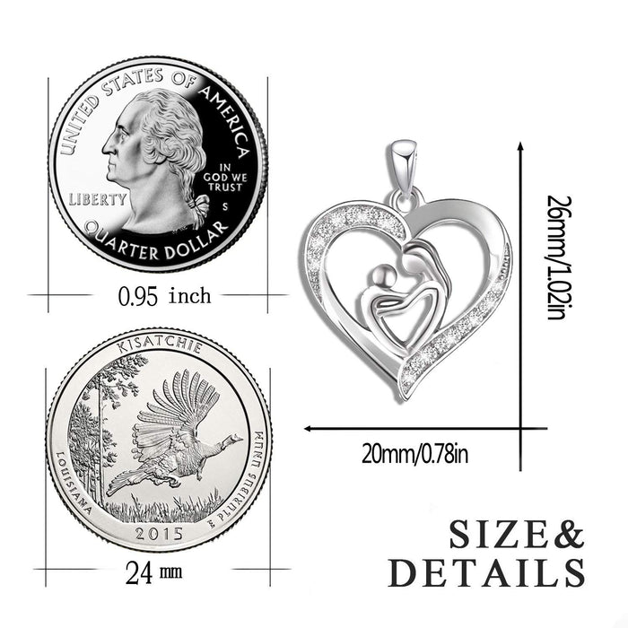 BGTY S925 srebro Sterling naszyjnik z wisiorkiem w kształcie serca