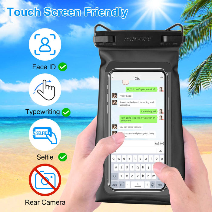 Pływające wodoszczelne etui na telefon komórkowy 6,9 cala [1 sztuka], pływające etui na telefon komórkowy z paskiem do zawieszenia do iPhone 13 Pro Max, Samsung Huawei LG, wodoszczelne etui na telefon komórkowy z ulepszoną konstrukcją blokady